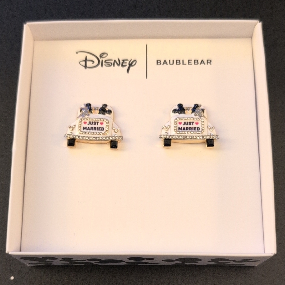 NIB Disney Mickey/Minnie BaubleBar Just Married Earrings